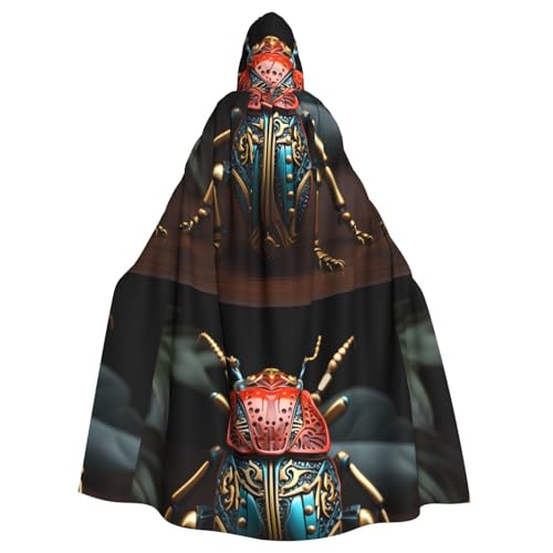 DLXW Renaissance-Umhang mit Kapuze für Erwachsene, Polyester, viktorianische Capelle, mittelalterliches Hobbit, Halloween-Kostüm, bunter Käfer DLXW Renaissance-Umhang mit Kapuze für Erwachsene, Polyester, viktorianische Capelle, mittelalterliches Hobbit, Halloween-Kostüm, bunter Käfer von DLXW