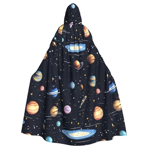 DLXW Renaissance-Umhang mit Kapuze für Erwachsene, Polyester, viktorianische Capelle, mittelalterliches Hobbit, Halloween-Kostüm, die Solarfamilie DLXW Renaissance-Umhang mit Kapuze für Erwachsene, Polyester, viktorianische Capelle, mittelalterliches Hobbit, Halloween-Kostüm, die Solarfamilie von DLXW