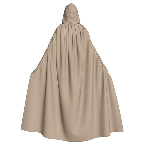 DLXW Renaissance-Umhang mit Kapuze für Erwachsene, Polyester, viktorianische Capelle, mittelalterliches Hobbit, Halloween-Kostüm, einfarbig, Hellbraun DLXW Renaissance-Umhang mit Kapuze für Erwachsene, Polyester, viktorianische Capelle, mittelalterliches Hobbit, Halloween-Kostüm, einfarbig, Hellbraun von DLXW