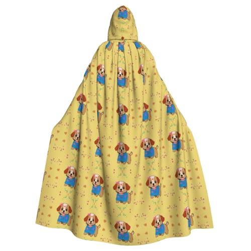 DLXW Renaissance-Umhang mit Kapuze für Erwachsene, Polyester, viktorianische Capelle, mittelalterliches Hobbit, Halloween-Kostüm, entzückender Cartoon-Hund DLXW Renaissance-Umhang mit Kapuze für Erwachsene, Polyester, viktorianische Capelle, mittelalterliches Hobbit, Halloween-Kostüm, entzückender Cartoon-Hund von DLXW