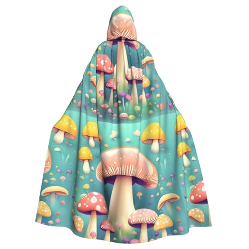 DLXW Renaissance-Umhang mit Kapuze für Erwachsene, Polyester, viktorianische Capelle, mittelalterliches Hobbit, Halloween-Kostüm, hübsche kleine Pilze DLXW Renaissance-Umhang mit Kapuze für Erwachsene, Polyester, viktorianische Capelle, mittelalterliches Hobbit, Halloween-Kostüm, hübsche kleine Pilze von DLXW