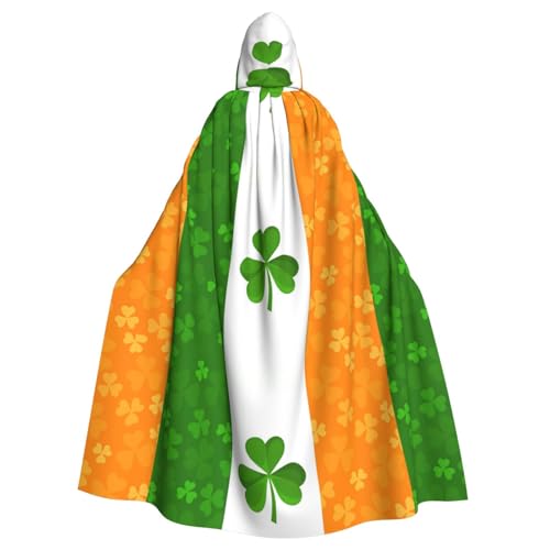 DLXW Renaissance-Umhang mit Kapuze für Erwachsene, Polyester, viktorianische Capelle, mittelalterliches Hobbit, Halloween-Kostüm, irische Flagge DLXW Renaissance-Umhang mit Kapuze für Erwachsene, Polyester, viktorianische Capelle, mittelalterliches Hobbit, Halloween-Kostüm, irische Flagge von DLXW