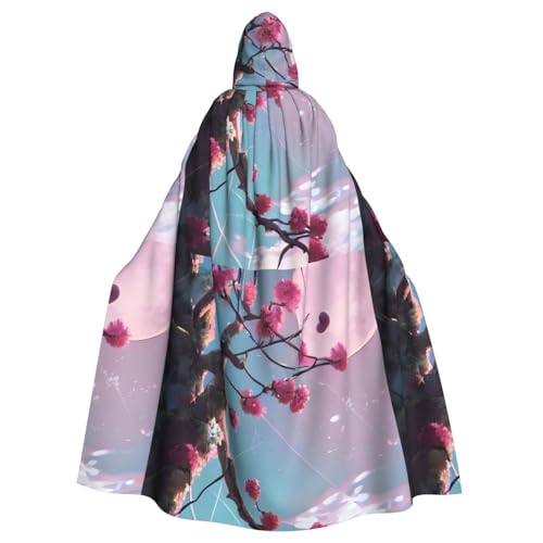 DLXW Renaissance-Umhang mit Kapuze für Erwachsene, Polyester, viktorianische Capelle, mittelalterliches Hobbit, Halloween-Kostüm, kleine rosa Blumen DLXW Renaissance-Umhang mit Kapuze für Erwachsene, Polyester, viktorianische Capelle, mittelalterliches Hobbit, Halloween-Kostüm, kleine rosa Blumen von DLXW