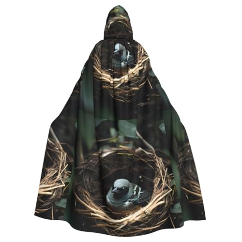 DLXW Renaissance-Umhang mit Kapuze für Erwachsene, Polyester, viktorianische Capelle, mittelalterliches Hobbit, Halloween-Kostüm, kleines Vogelnest DLXW Renaissance-Umhang mit Kapuze für Erwachsene, Polyester, viktorianische Capelle, mittelalterliches Hobbit, Halloween-Kostüm, kleines Vogelnest von DLXW