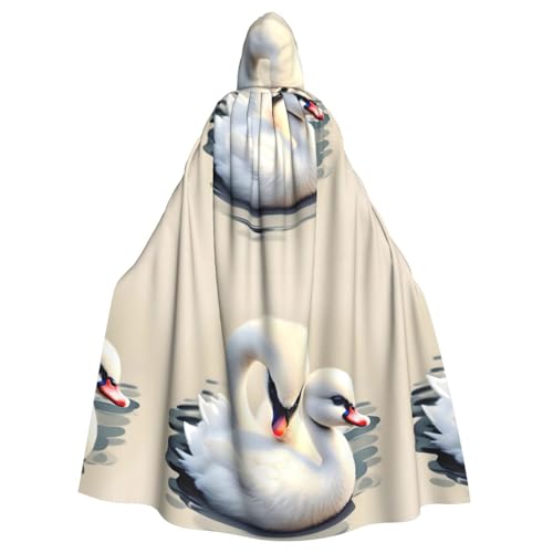 DLXW Renaissance-Umhang mit Kapuze für Erwachsene, Polyester, viktorianische Capelle, mittelalterliches Hobbit, Halloween-Kostüm, niedlicher kleiner Schwan DLXW Renaissance-Umhang mit Kapuze für Erwachsene, Polyester, viktorianische Capelle, mittelalterliches Hobbit, Halloween-Kostüm, niedlicher kleiner Schwan von DLXW