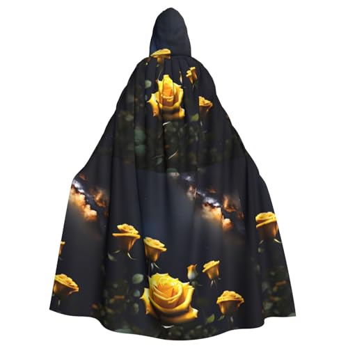 DLXW Renaissance-Umhang mit Kapuze für Erwachsene, Polyester, viktorianische Capelle, mittelalterliches Hobbit, Halloween-Kostüm, schöne gelbe Rosen DLXW Renaissance-Umhang mit Kapuze für Erwachsene, Polyester, viktorianische Capelle, mittelalterliches Hobbit, Halloween-Kostüm, schöne gelbe Rosen von DLXW