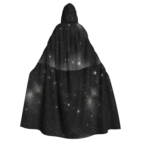 DLXW Renaissance-Umhang mit Kapuze für Erwachsene, Polyester, viktorianische Capelle, mittelalterliches Hobbit, Halloween-Kostüm, schwarz-weiße Galaxie DLXW Renaissance-Umhang mit Kapuze für Erwachsene, Polyester, viktorianische Capelle, mittelalterliches Hobbit, Halloween-Kostüm, schwarz-weiße Galaxie von DLXW