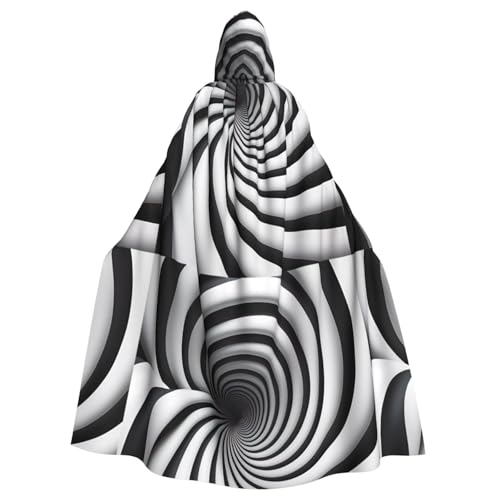 DLXW Spiral Optical Illusion GIF Hooded Cape for Men and Women von DLXW