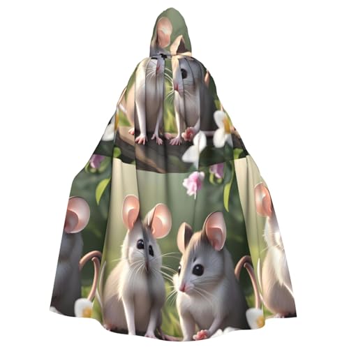 DLXW Umhang mit Kapuze für Erwachsene – 100 % Polyester, bequem und langlebig, perfekt für Halloween, Cosplay, Kostümpartys, Bühnenauftritte von DLXW