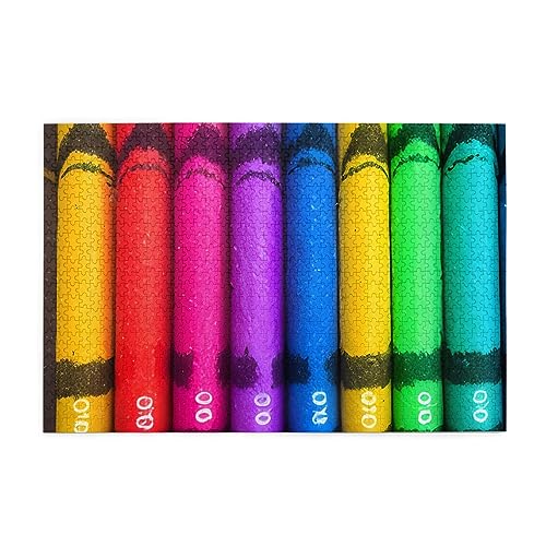 Farbige Buntstifte Erwachsenenpuzzle aus Holz, 1000 Teile für das perfekte visuelle Fest! 1000 Teile von DLXW