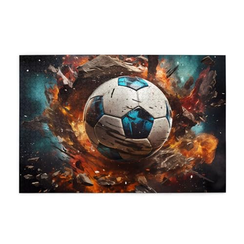 Firecracker Fußball Erwachsene Holzpuzzle 1000 Teile für das perfekte visuelle Fest! 1000 Teile Firecracker Fußball Erwachsene Holzpuzzle 1000 Teile für das perfekte visuelle Fest! 1000 Teile von DLXW