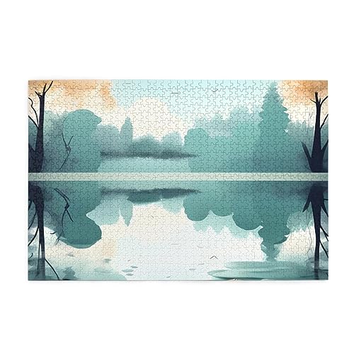Holzpuzzle "Fallen Leaves on a Tranquil See" 1000 Teile für das perfekte visuelle Fest! 1000 Teile Holzpuzzle "Fallen Leaves on a Tranquil See" 1000 Teile für das perfekte visuelle Fest! 1000 Teile von DLXW