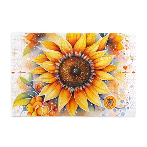 Holzpuzzle Gelbe Sonnenblume in Öl 1000 Teile für das perfekte visuelle Fest! 1000 Teile Holzpuzzle Gelbe Sonnenblume in Öl 1000 Teile für das perfekte visuelle Fest! 1000 Teile von DLXW