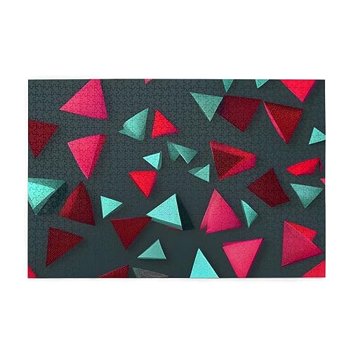 Holzpuzzle mit Dreiecksmuster, 1000 Teile für das perfekte visuelle Fest, 1000 Teile Holzpuzzle mit Dreiecksmuster, 1000 Teile für das perfekte visuelle Fest, 1000 Teile von DLXW