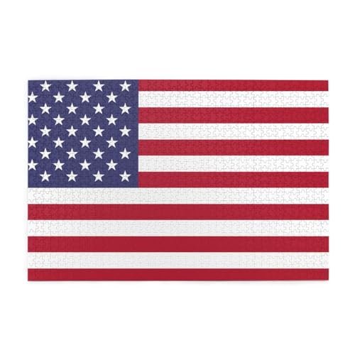 Holzpuzzle mit amerikanischer Flagge, 1000 Teile für das perfekte visuelle Fest, 1000 Teile Holzpuzzle mit amerikanischer Flagge, 1000 Teile für das perfekte visuelle Fest, 1000 Teile von DLXW