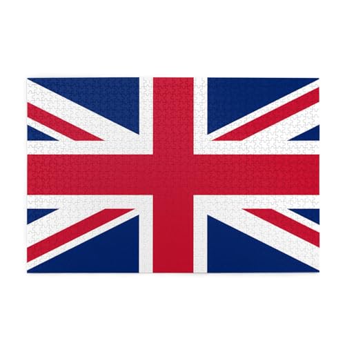 Holzpuzzle mit britischer Flagge, 1000 Teile für das perfekte visuelle Fest, 1000 Teile Holzpuzzle mit britischer Flagge, 1000 Teile für das perfekte visuelle Fest, 1000 Teile von DLXW