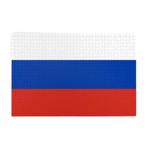 Holzpuzzle mit russischer Flagge, 1000 Teile für das perfekte visuelle Fest, 1000 Teile von DLXW