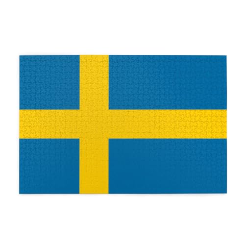 Holzpuzzle mit schwedischer Flagge, 1000 Teile, für das perfekte visuelle Fest, 1000 Teile Holzpuzzle mit schwedischer Flagge, 1000 Teile, für das perfekte visuelle Fest, 1000 Teile von DLXW