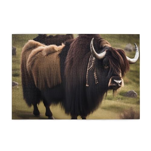 Mighty Highland Yak Erwachsene Holzpuzzle 1000 Teile für das perfekte visuelle Fest! 1000 Teile Mighty Highland Yak Erwachsene Holzpuzzle 1000 Teile für das perfekte visuelle Fest! 1000 Teile von DLXW