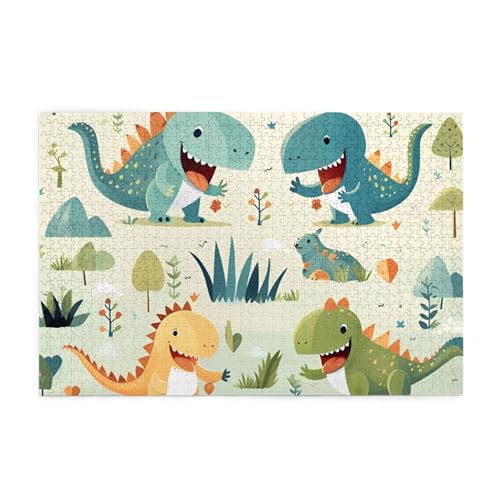 Niedliches kleines Baby-Dinosaurier-Puzzle für Erwachsene, Holz, 1000 Teile für das perfekte visuelle Fest! 1000 Teile Niedliches kleines Baby-Dinosaurier-Puzzle für Erwachsene, Holz, 1000 Teile für das perfekte visuelle Fest! 1000 Teile von DLXW