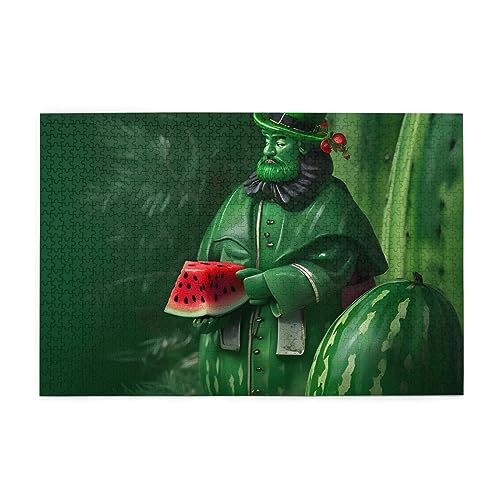 Patrick's Wassermelonen-Festival Holzpuzzle für Erwachsene, 1000 Teile für das perfekte visuelle Fest! 1000 Teile Patrick's Wassermelonen-Festival Holzpuzzle für Erwachsene, 1000 Teile für das perfekte visuelle Fest! 1000 Teile von DLXW