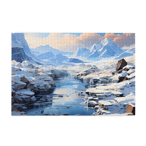 Snowy Mountain Scenery Erwachsene Holzpuzzle 1000 Teile für das perfekte visuelle Fest! 1000 Teile Snowy Mountain Scenery Erwachsene Holzpuzzle 1000 Teile für das perfekte visuelle Fest! 1000 Teile von DLXW