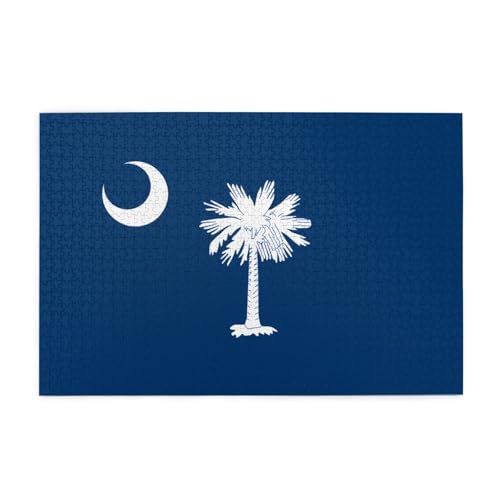 South Carolina Flagge, Holzpuzzle für Erwachsene, 1000 Teile für das perfekte visuelle Fest! 1000 Teile South Carolina Flagge, Holzpuzzle für Erwachsene, 1000 Teile für das perfekte visuelle Fest! 1000 Teile von DLXW
