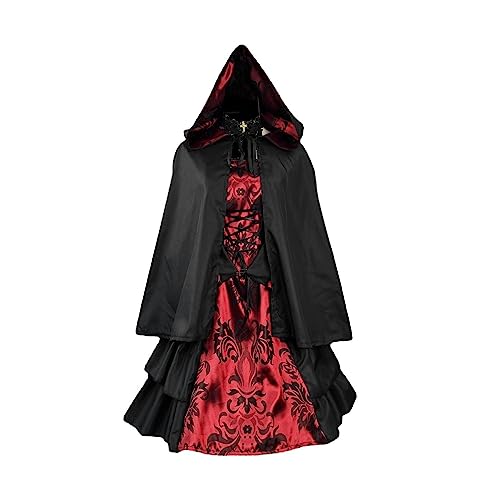 DMAIS Cosplay-Kostüme für Frauen,Halloween-Kostüme für Frauen,Vintage-Ballkleid im europäischen Stil | Elegantes Abschlussballkleid im europäischen Stil für Halloween und Familienfeier von DMAIS