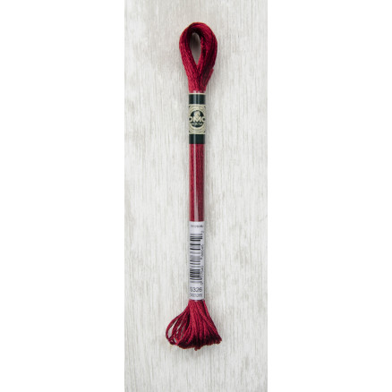 DMC Mouliné Satin Floss Stickgarn 326 Weinrot von DMC