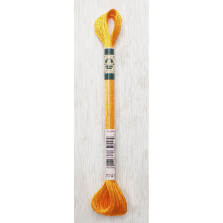 DMC Mouliné Satin Floss Stickgarn 741 Sonnengelb von DMC