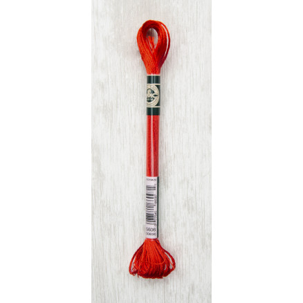 DMC Mouliné Satin Floss Stickgarn 606 Hellrot von DMC
