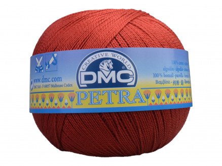 DMC Petra Nr. 5 Häkelgarn Unicolor 5355 Rostrot von DMC