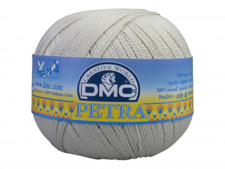 DMC Petra Nr. 5 Häkelgarn Unicolor 54003 Perlgrau von DMC