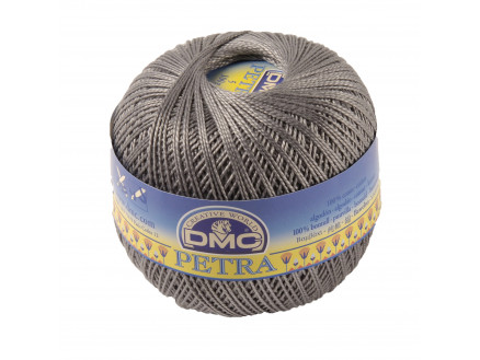 DMC Petra Nr. 5 Häkelgarn Unicolor 5414 Mittelgrau von DMC