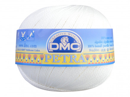 DMC Petra Nr. 5 Häkelgarn Unicolor 54460 Rohweiß von DMC