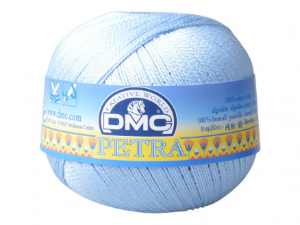 DMC Petra Nr. 5 Häkelgarn Unicolor 54518 Hellblau von DMC