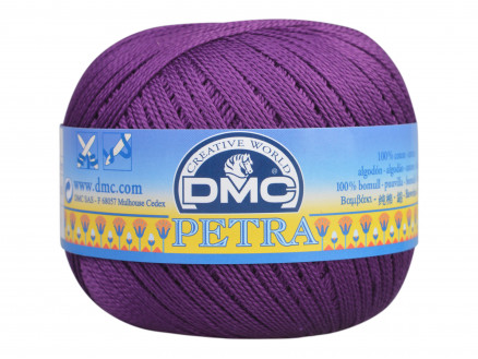 DMC Petra Nr. 5 Häkelgarn Unicolor 5550 Dunkellila von DMC