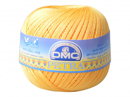 DMC Petra Nr. 5 Häkelgarn Unicolor 5742 Starkes Gelb von DMC