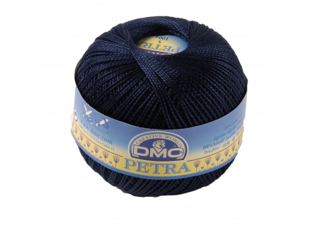 DMC Petra Nr. 5 Häkelgarn Unicolor 5823 Marineblau von DMC
