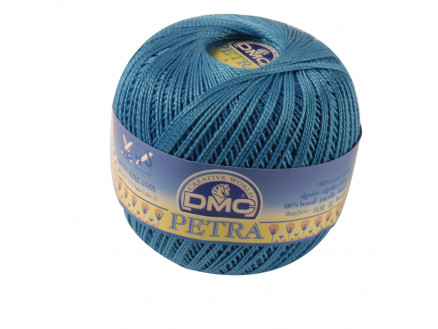 DMC Petra Nr. 5 Häkelgarn Unicolor 53843 Blau von DMC
