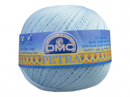 DMC Petra Nr. 5 Häkelgarn Unicolor 54463 Babyblau von DMC