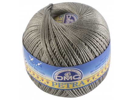 DMC Petra Nr. 5 Häkelgarn Unicolor 5646 Grau Grün von DMC