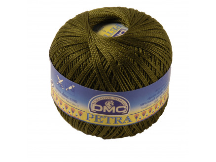 DMC Petra Nr. 5 Häkelgarn Unicolor 5936 Olive von DMC