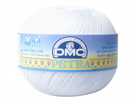 DMC Petra Nr. 5 Häkelgarn Unicolor B5200 Weiß von DMC
