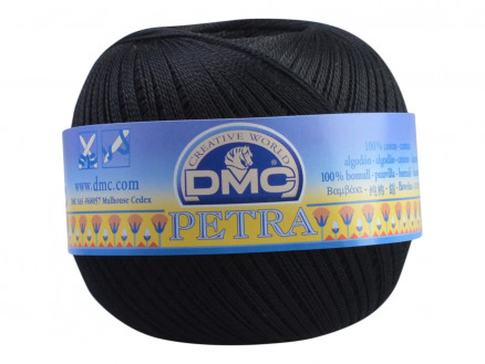 DMC Petra Nr. 8 Häkelgarn Unicolor 5310 Schwarz von DMC