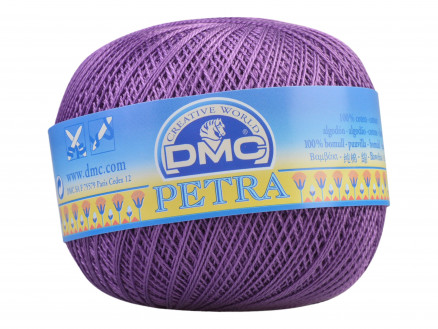DMC Petra Nr. 8 Häkelgarn Unicolor 53837 Lila von DMC