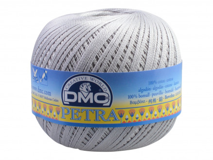 DMC Petra Nr. 8 Häkelgarn Unicolor 5415 Silbergrau von DMC