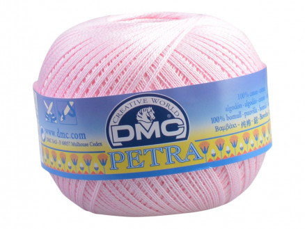 DMC Petra Nr. 8 Häkelgarn Unicolor 54458 Rosa von DMC