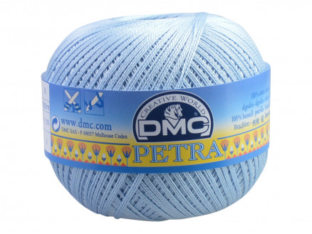 DMC Petra Nr. 8 Häkelgarn Unicolor 54518 Hellblau von DMC