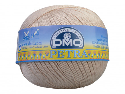 DMC Petra Nr. 8 Häkelgarn Unicolor 5712 Hellweiß von DMC